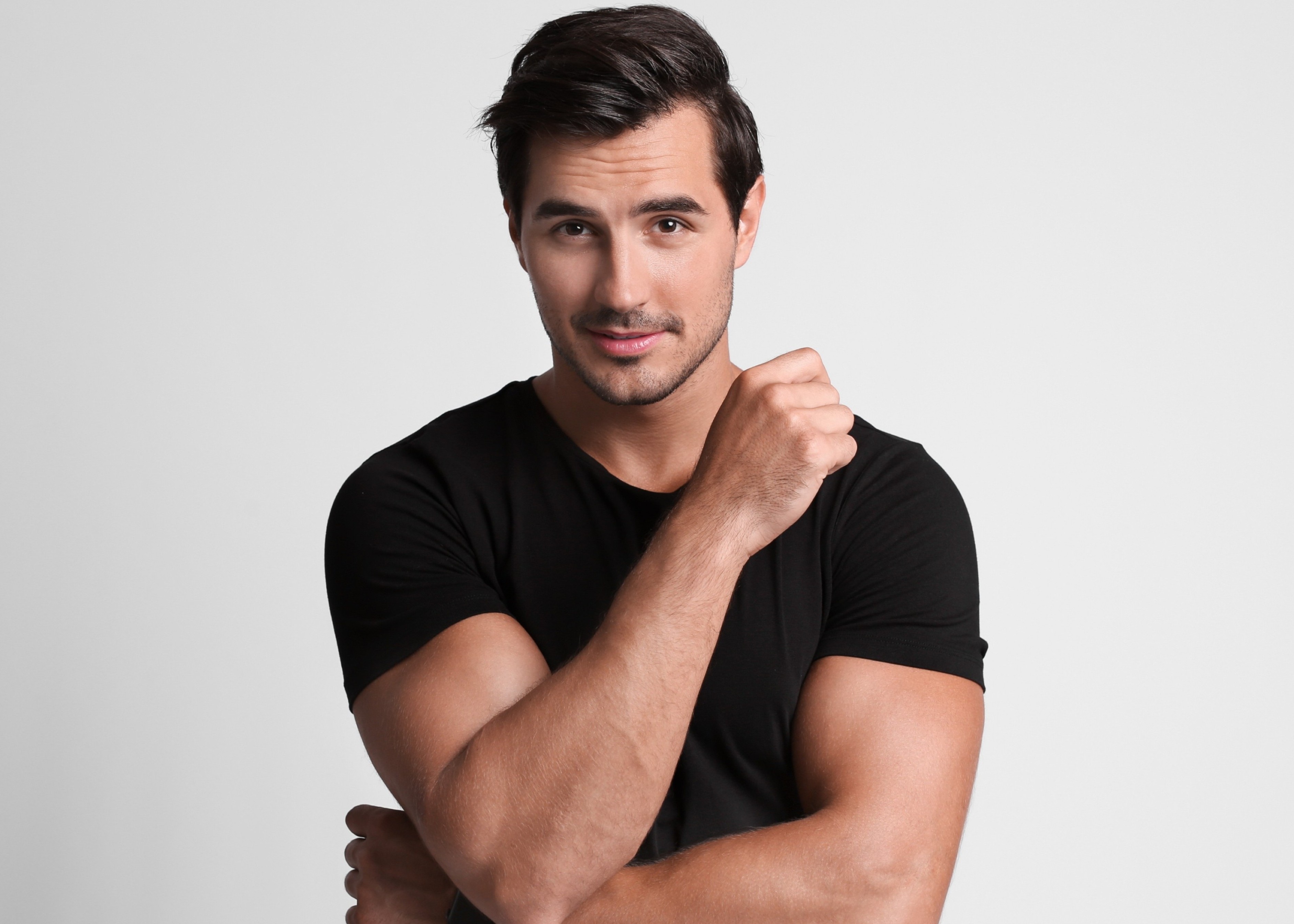 man smiling with nice hair